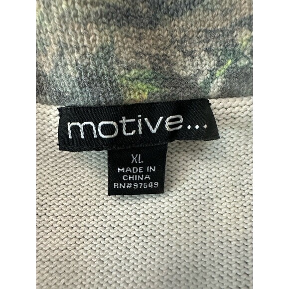 Motive… Womens Knit Blazer Tiger Jungle Multicolor Print Lightweight Jacket Sz L - Picture 6 of 8
